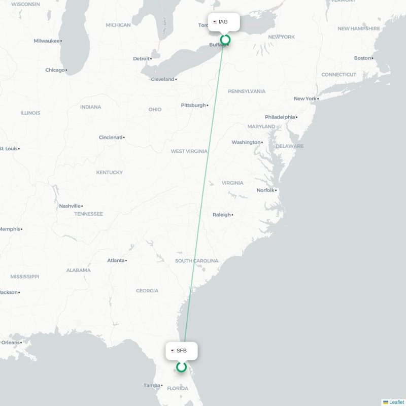 SFB - IAG route map