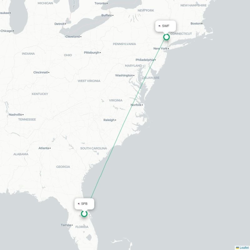 SFB - SWF route map