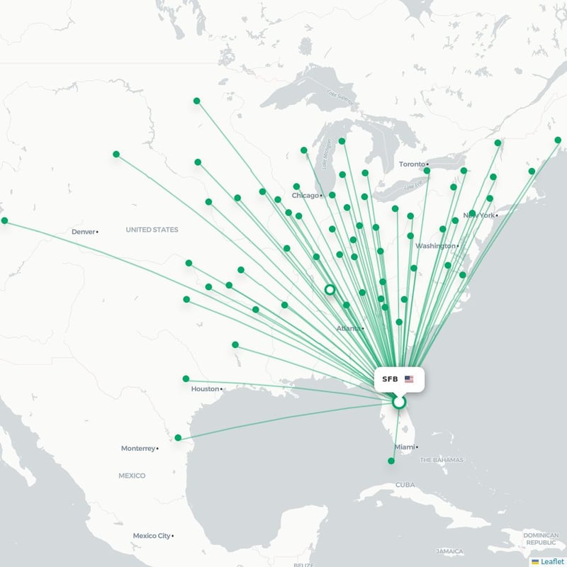 Route map Sanford  SFB 