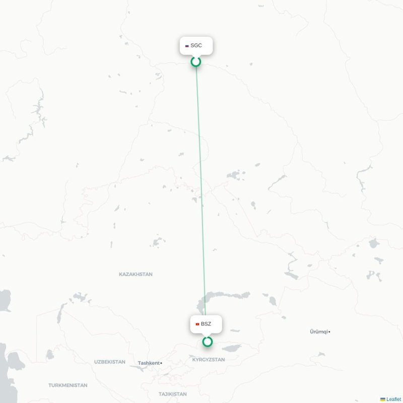 SGC - BSZ route map