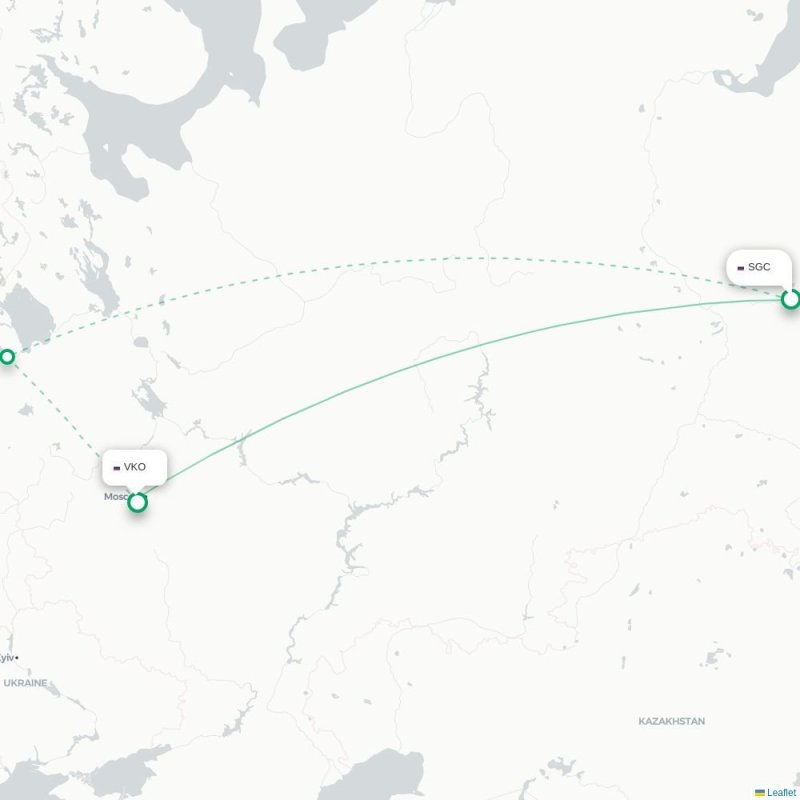 SGC - VKO route map
