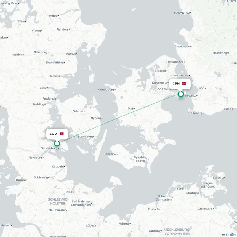 Route map Sonderborg  SGD 