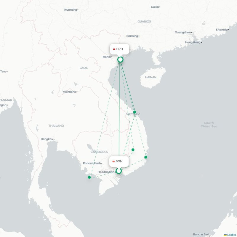 SGN - HPH route map