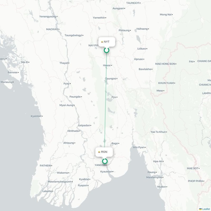 SGN - RGN route map