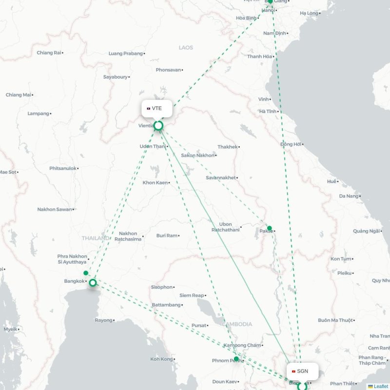 SGN - VTE route map