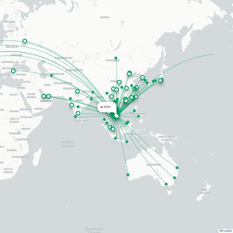 SGN - LJG route map