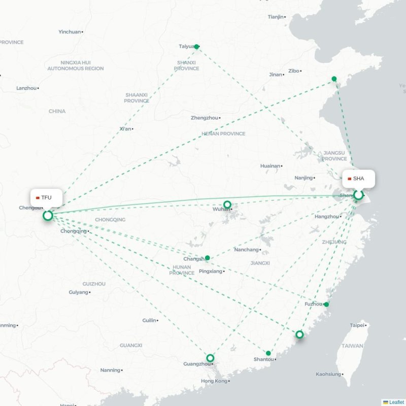 SHA - TFU route map