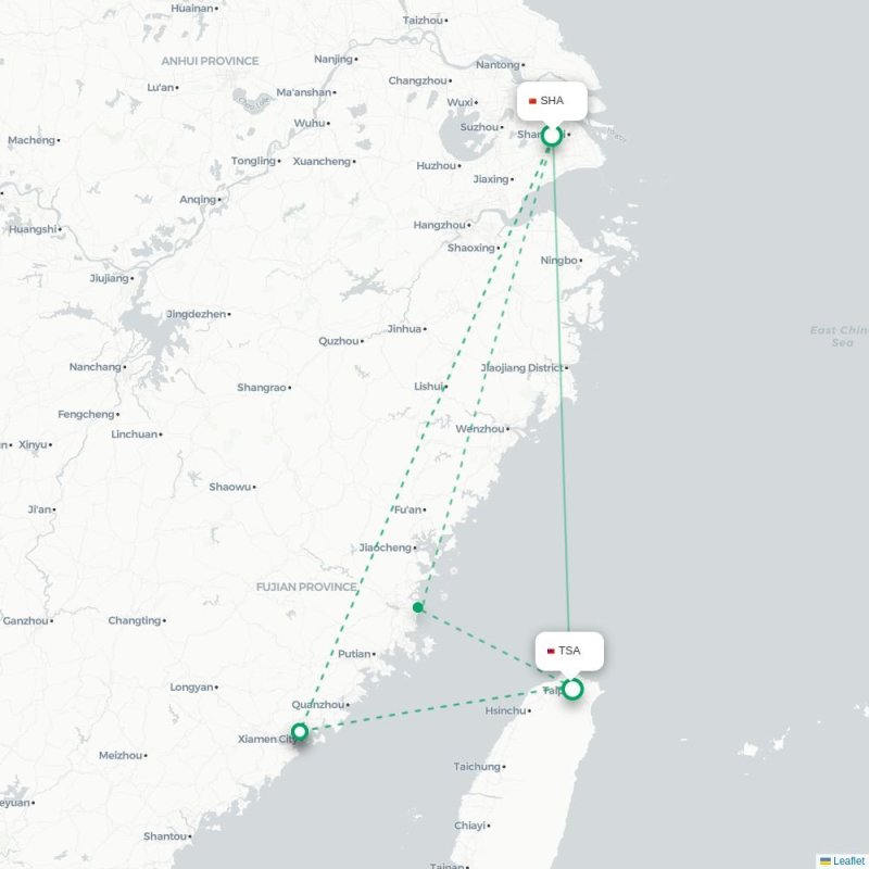 SHA - TSA route map