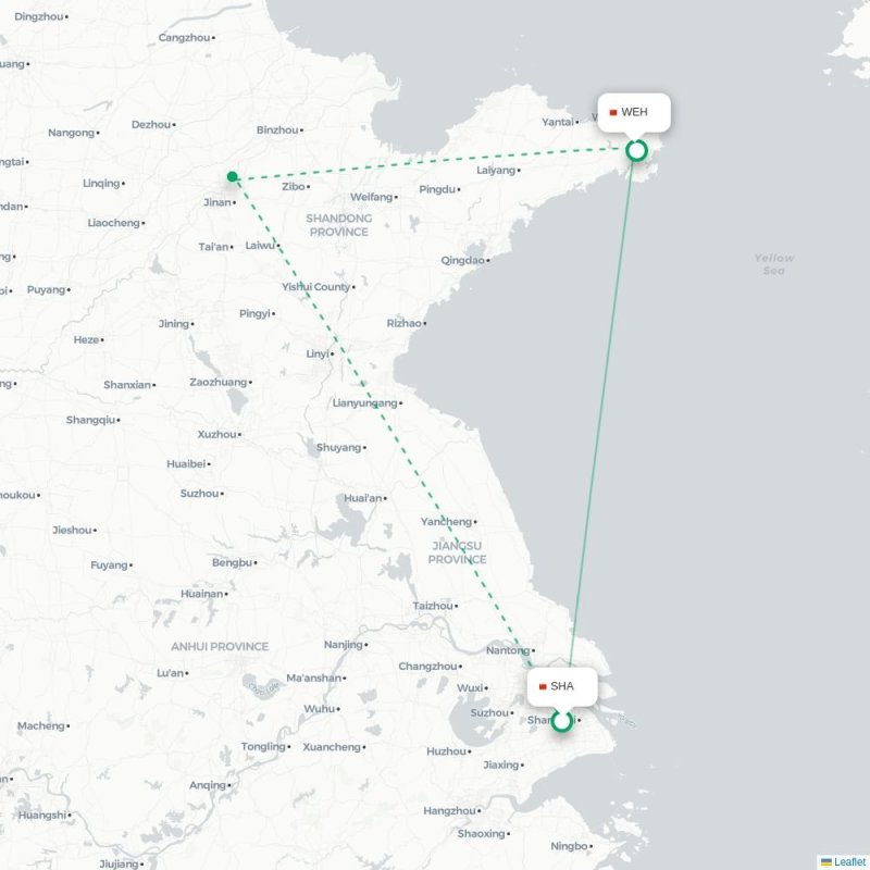 SHA - WEH route map