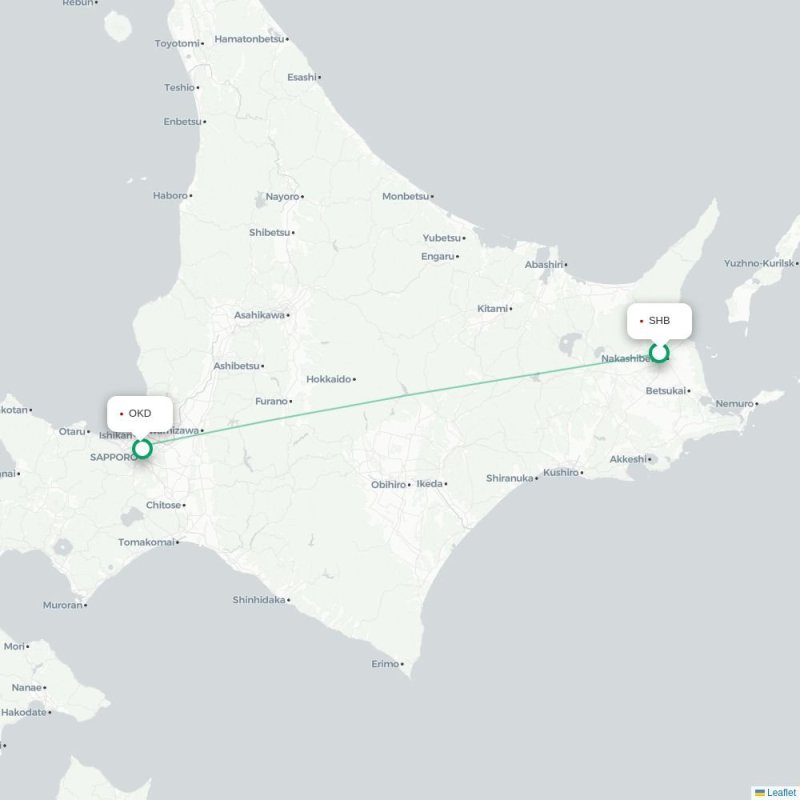 SHB - OKD route map