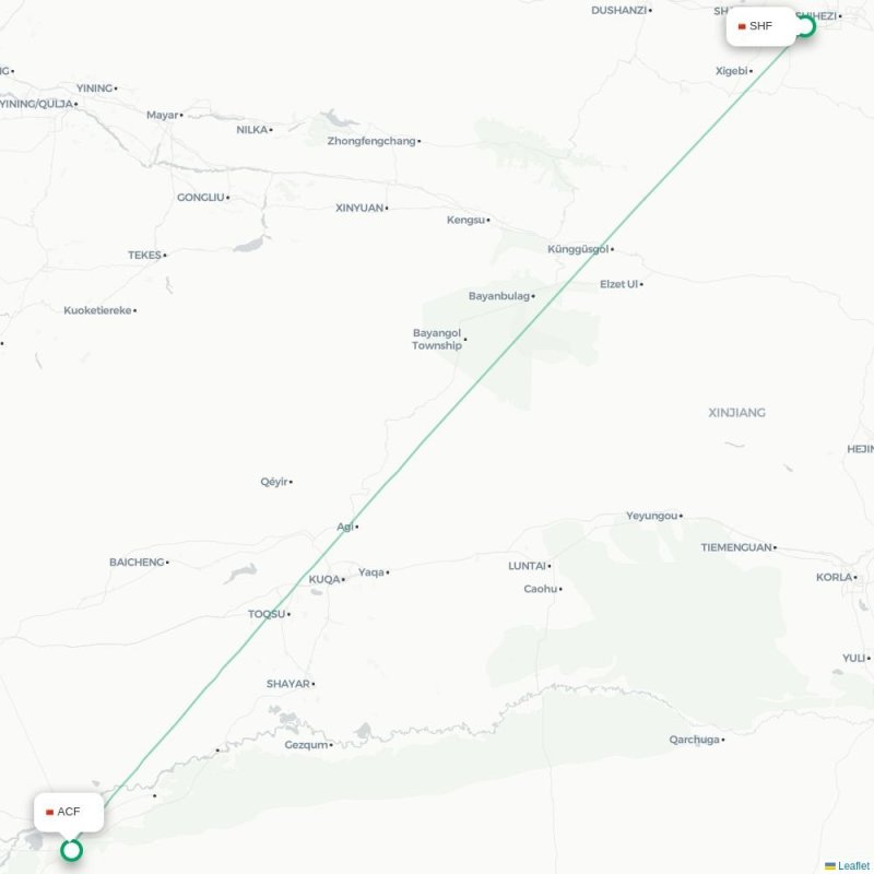 SHF - ACF route map