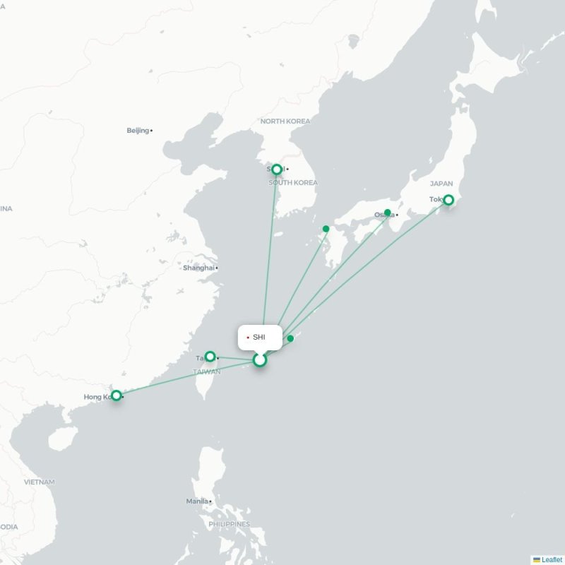 SHI - TPE route map