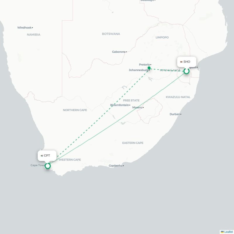 SHO - CPT route map