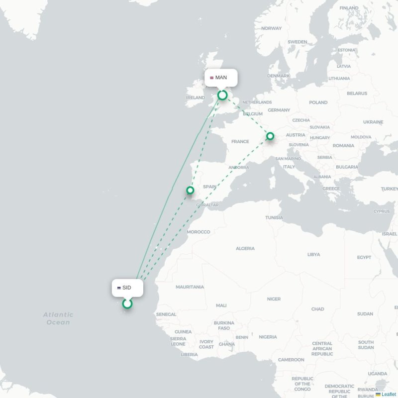 SID - MAN route map