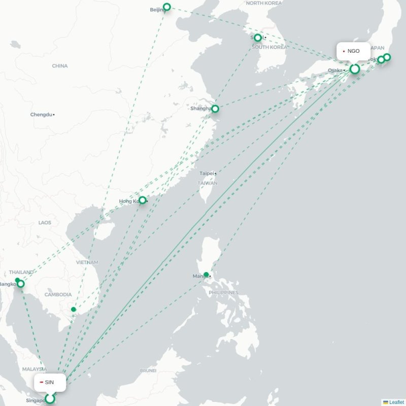 SIN - NGO route map