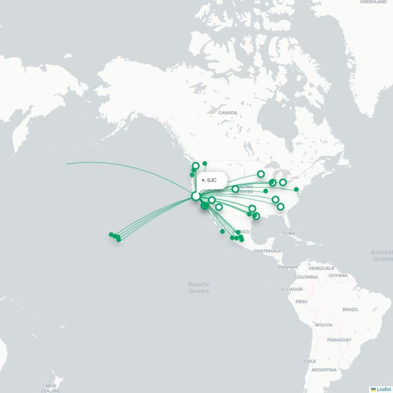 SJC - HNL route map