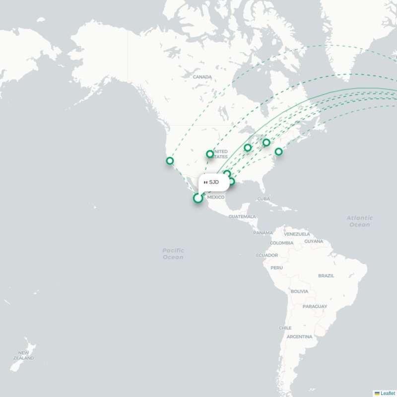 SJD - FRA route map