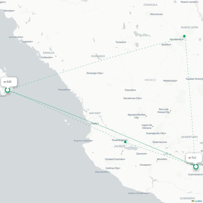 SJD - TLC route map