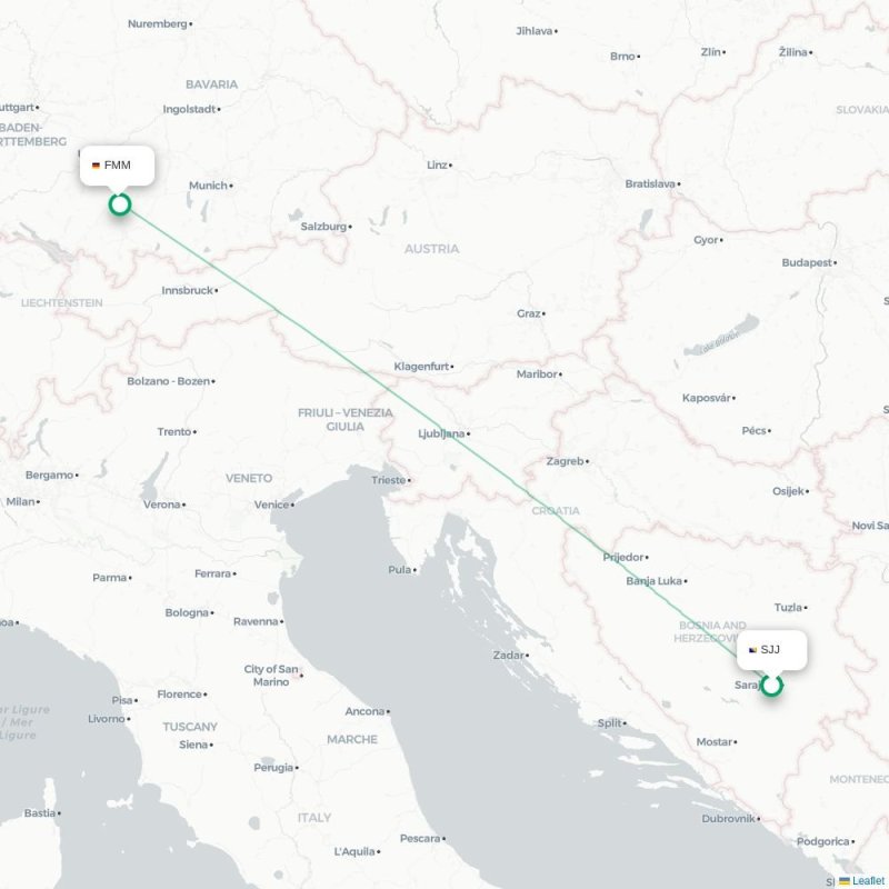 SJJ - FMM route map