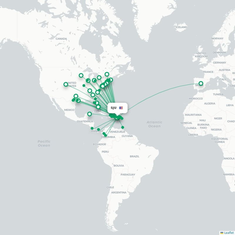 Route map San Juan  SJU airport