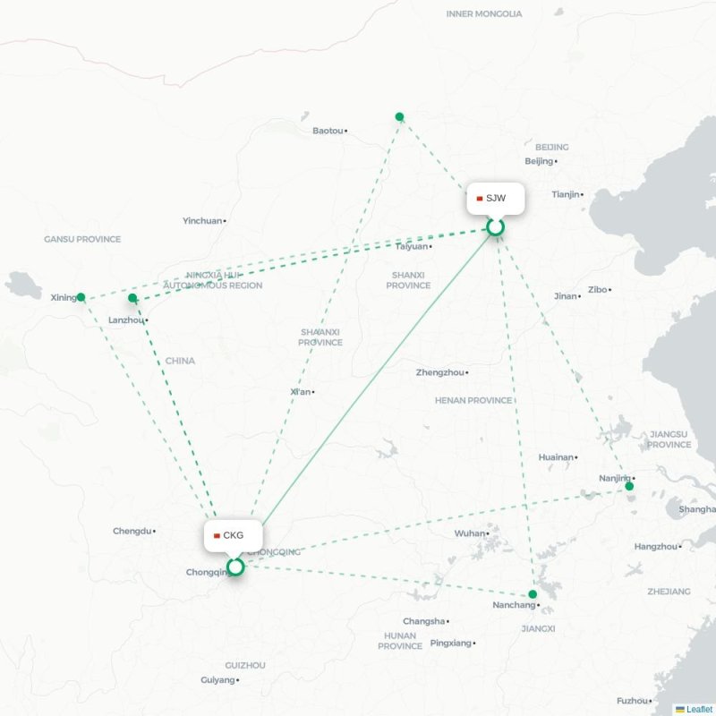SJW - CKG route map