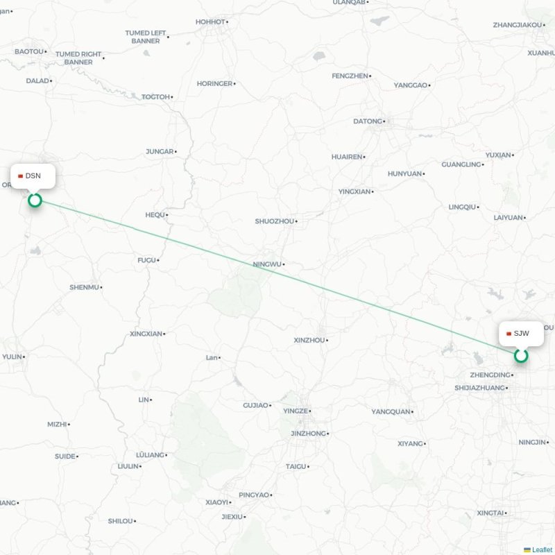 SJW - DSN route map