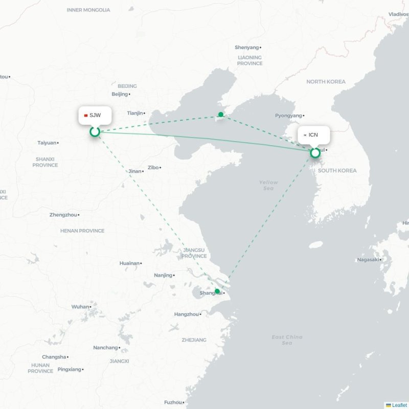 SJW - ICN route map