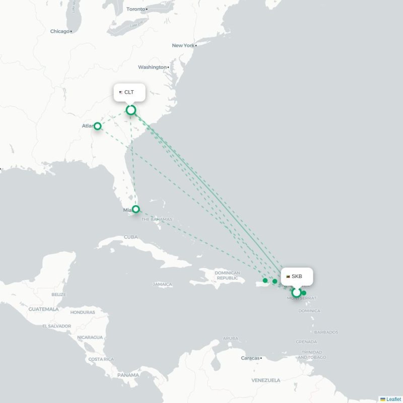SKB - CLT route map