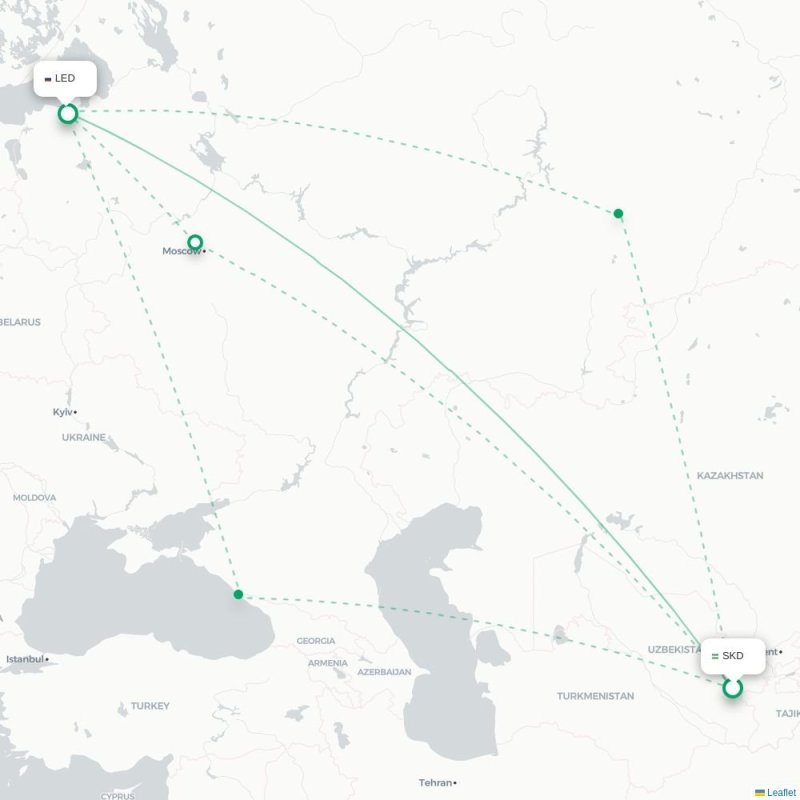 SKD - LED route map