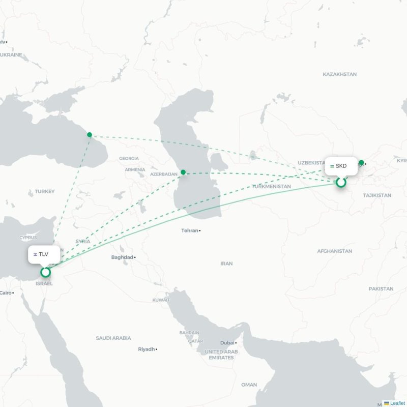 SKD - TLV route map
