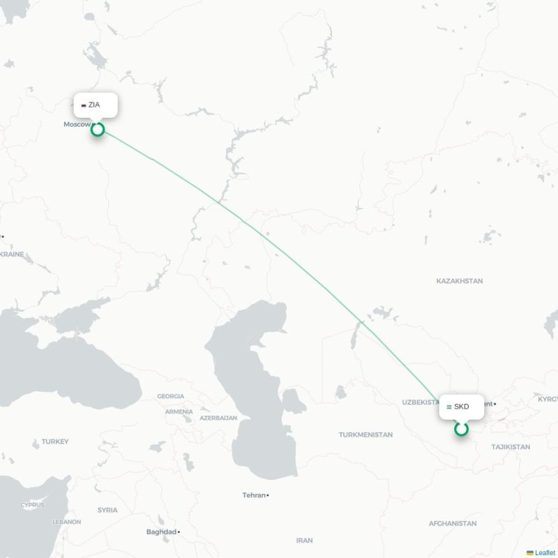 SKD - ZIA route map