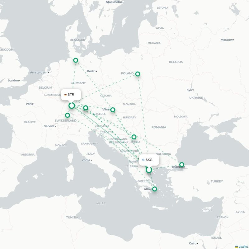 SKG - STR route map