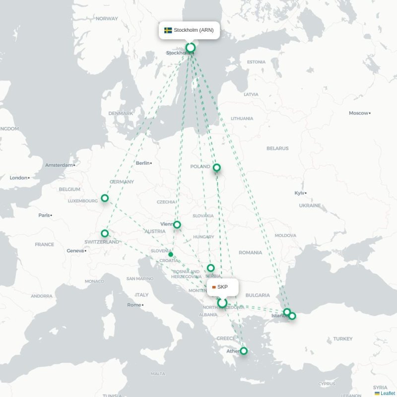 SKP - ARN route map