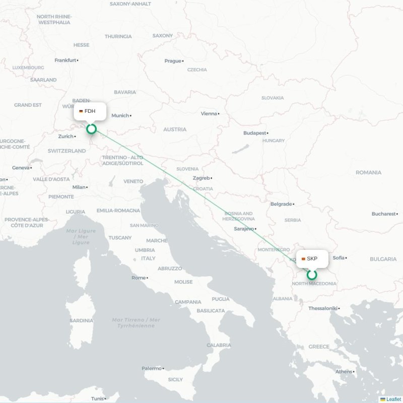 SKP - FDH route map