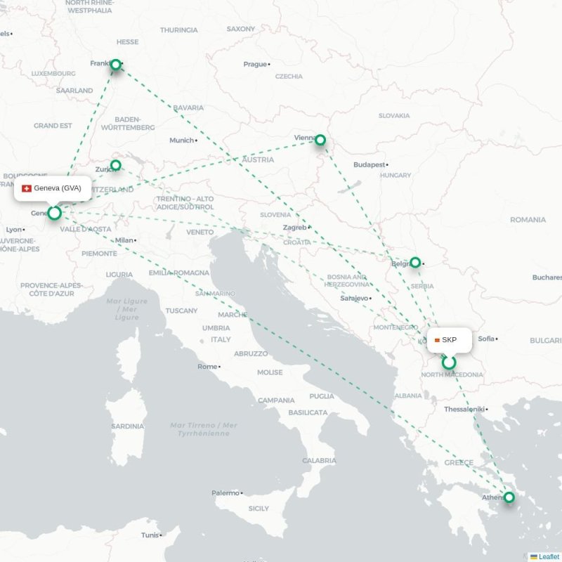 SKP - GVA route map