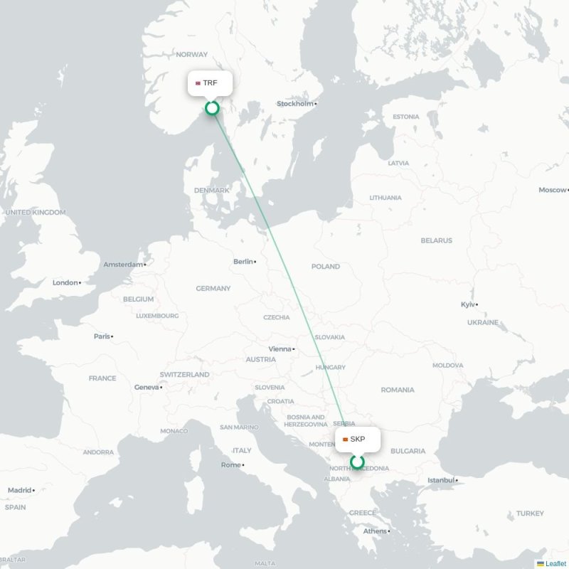 SKP - TRF route map