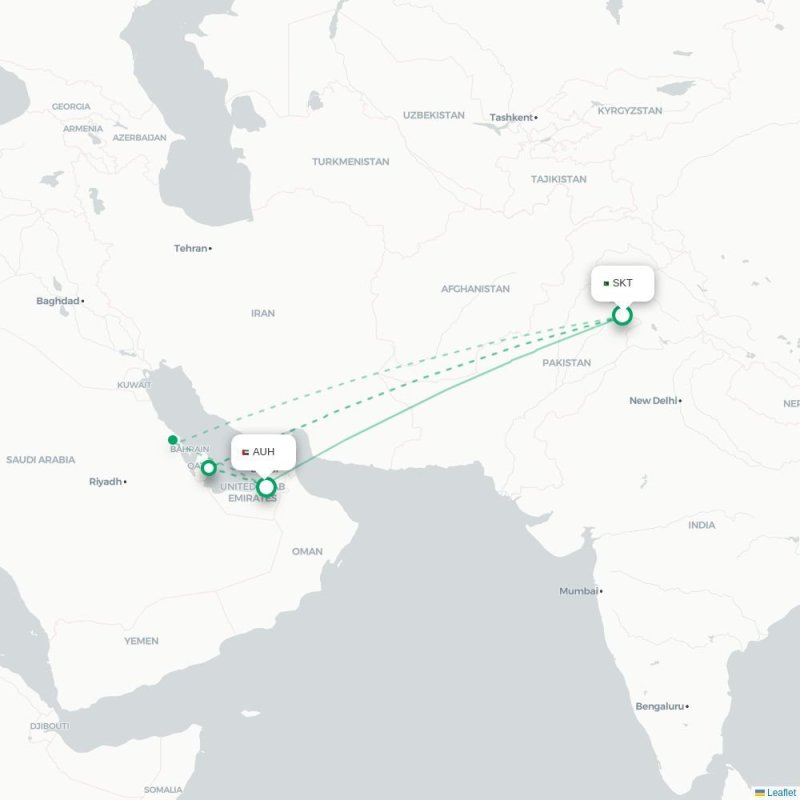 SKT - AUH route map