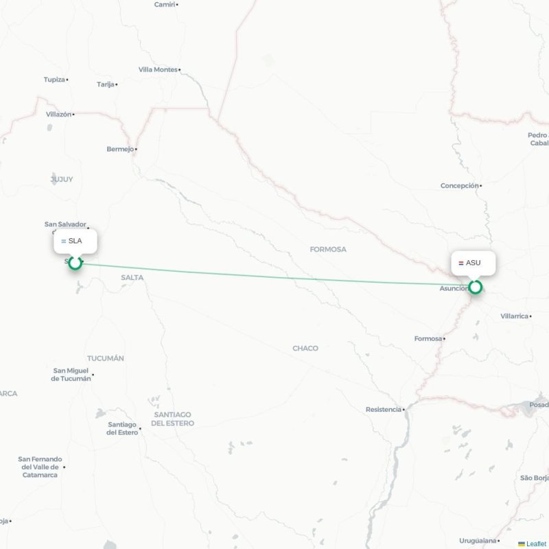 SLA - ASU route map