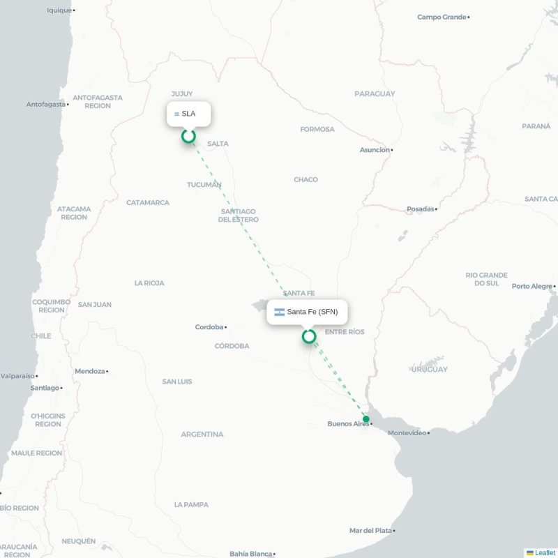 SLA - SFN route map