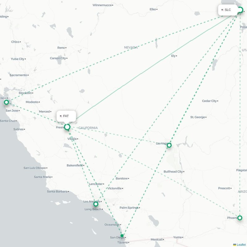 SLC - FAT route map