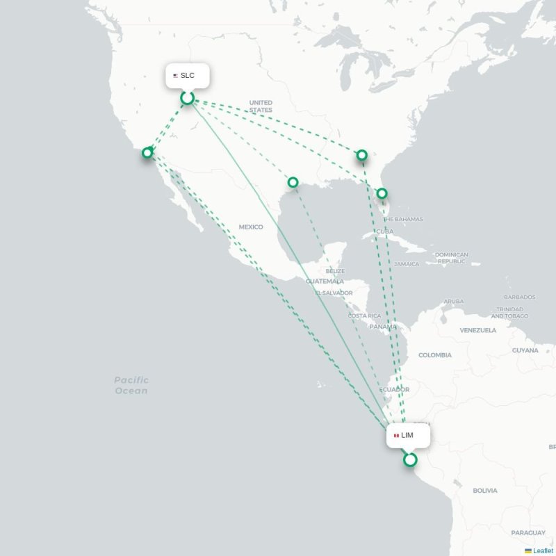 SLC - LIM route map