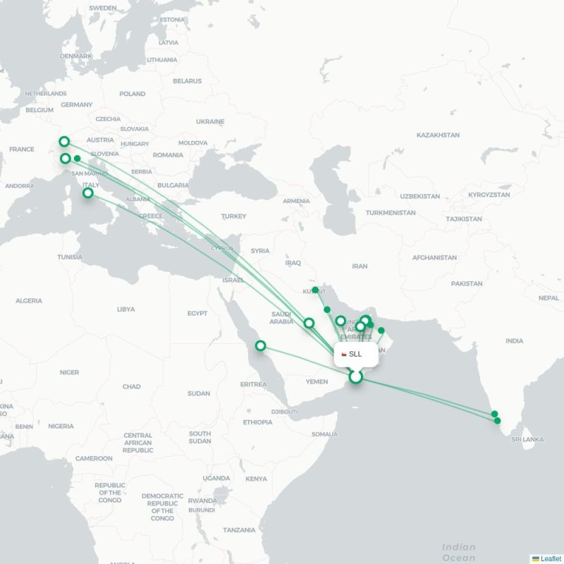 SLL - CCJ route map