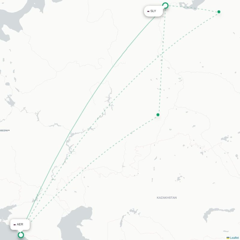 SLY - AER route map