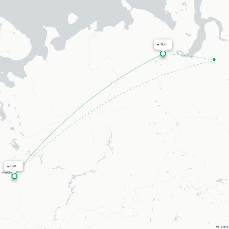 SLY - DME route map