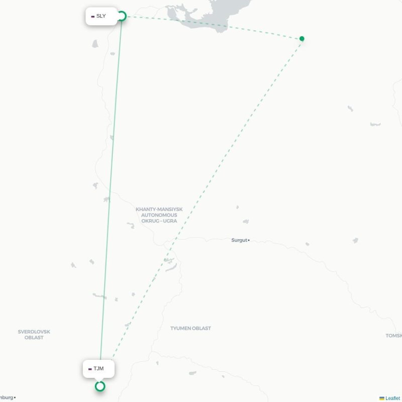 SLY - TJM route map