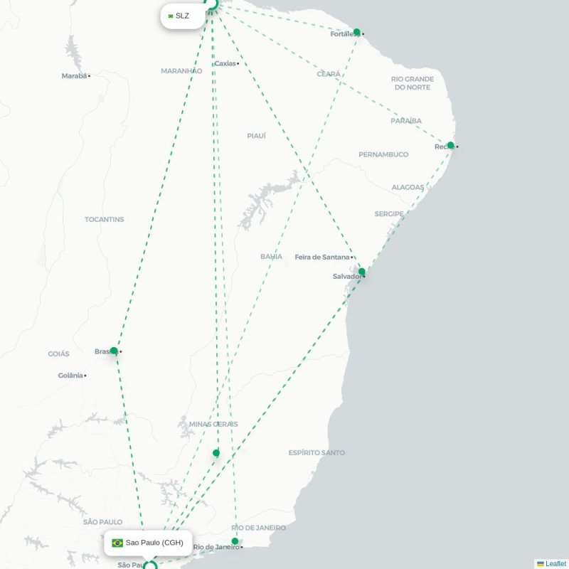 SLZ - CGH route map