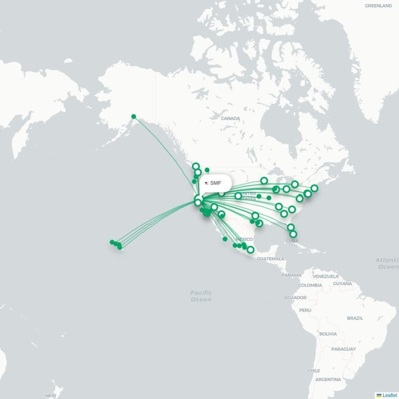 SMF - MEX route map