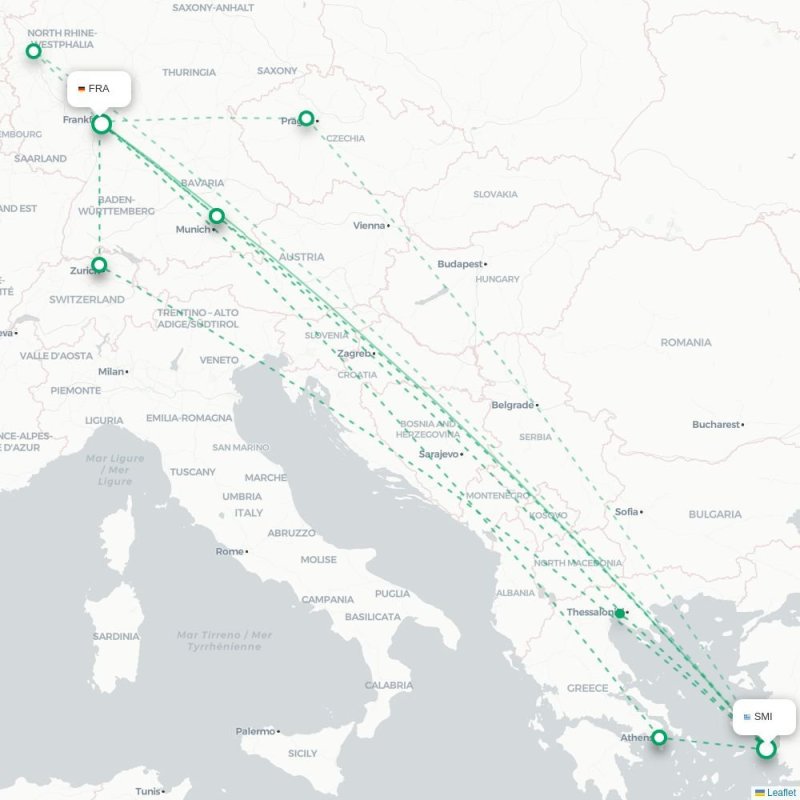 SMI - FRA route map