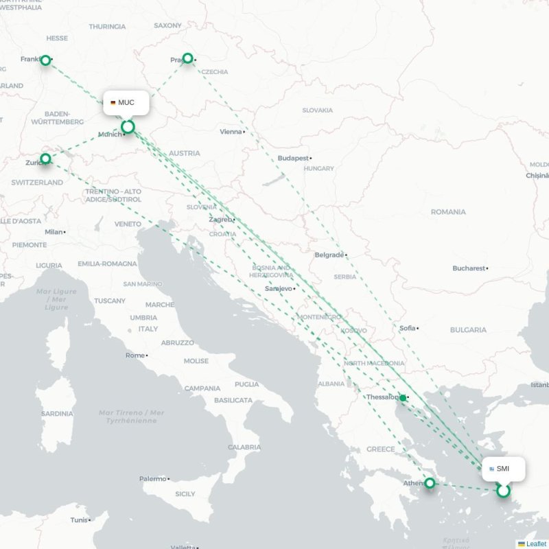 SMI - MUC route map