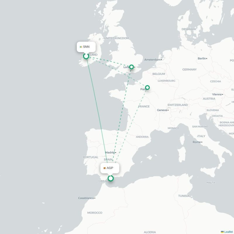 SNN - AGP route map